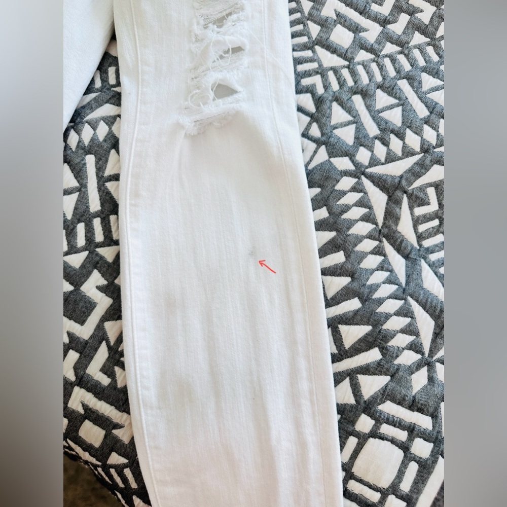 FRAME Le Skinny De Jeanne Distressed Front White Skinny Jean Size 29 - Picture 8 of 8
